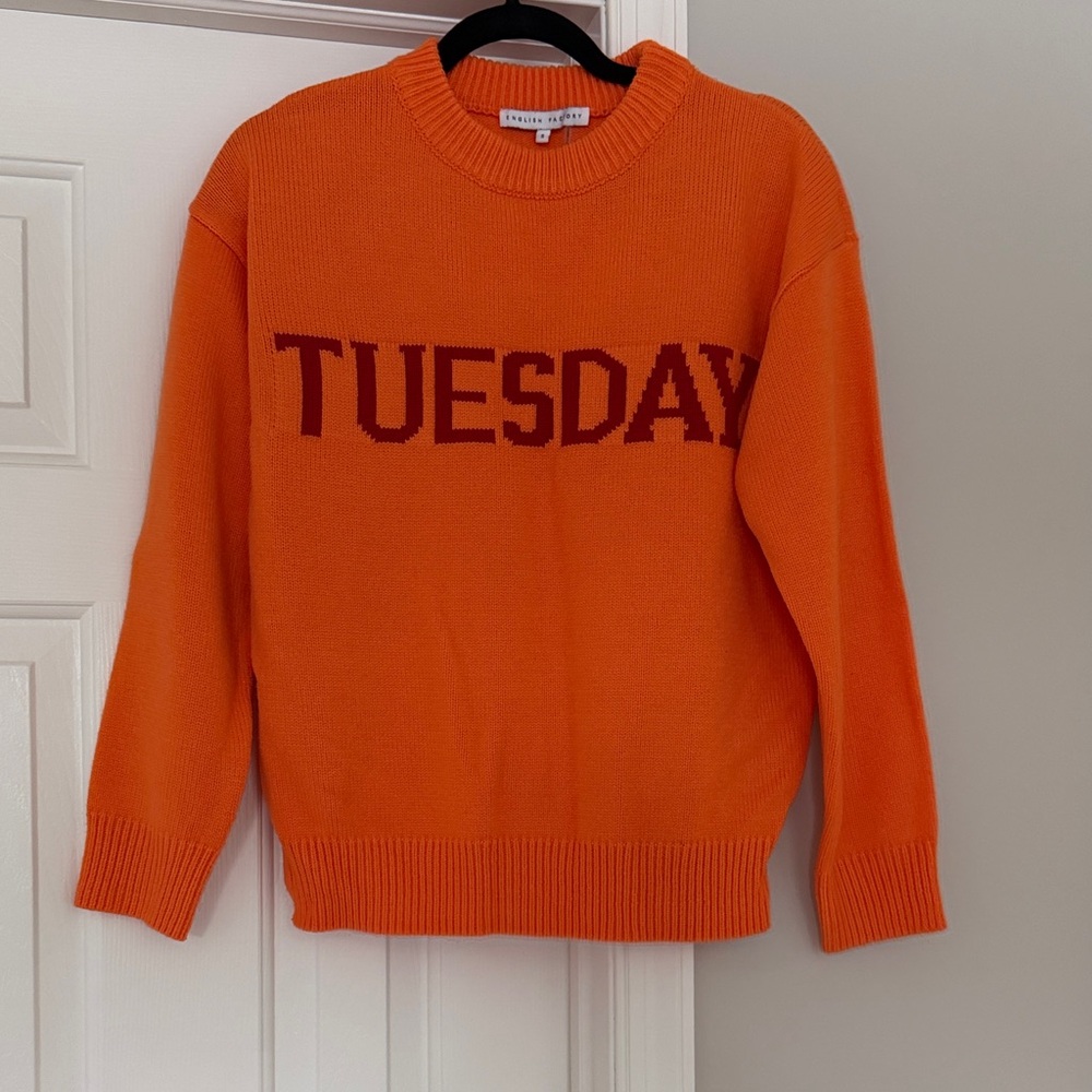 English Factory Orange 'Tuesday' Sweater